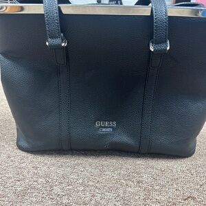 Guess large black shoulder bag